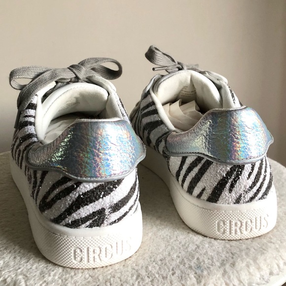 Sam Edelman Circus Devin Zebra Accent Lace Up Sneaker Tennis Shoe size 8 - Picture 10 of 16